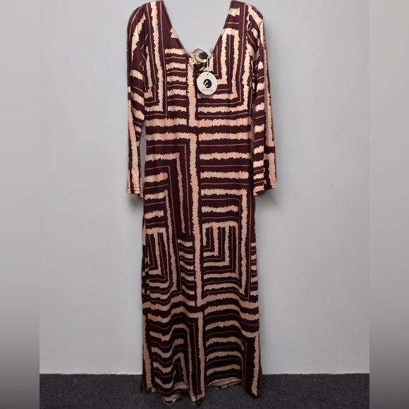 NWT Women’s Bohemian Style Casual Maxi Beach Dress Multi Color Size M - Picture 7 of 7